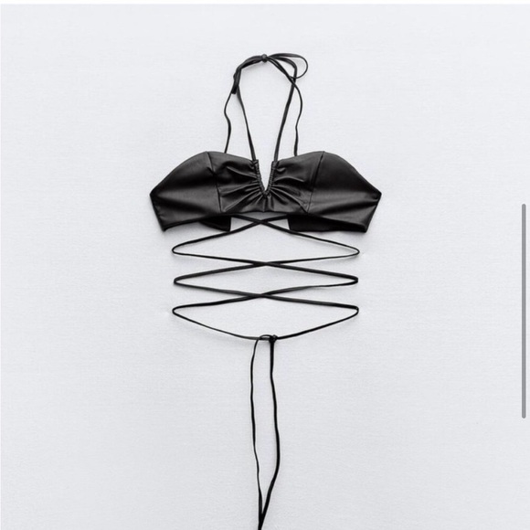 NWT ZARA NEW Faux Leather Strappy
Top Size size M - Picture 6 of 7